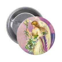 Botón del ángel de Pascua del Victorian Pins