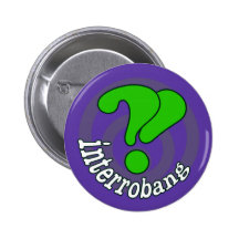 Botón del arte pop de Interrobang - Blurple Pin
