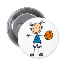 Botón del baloncesto del deporte pins
