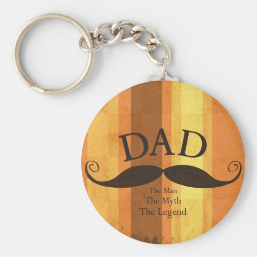 Botón del bigote del papá llavero personalizado