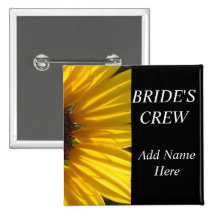 Botón del boda del girasol del equipo de las novia pins