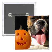 Botón del boxeador de Halloween Pin