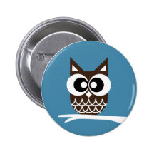 Botón del búho pin