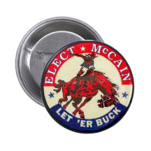 Botón del caballo salvaje de McCain Buckin Pins