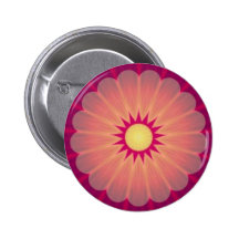 Botón del caleidoscopio de la flor que brilla inte pins