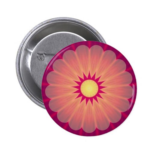 Botón del caleidoscopio de la flor que brilla inte pins
