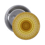 Botón del caleidoscopio del oro y de la plata pins