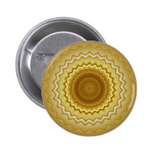 Botón del caleidoscopio del oro y de la plata pins