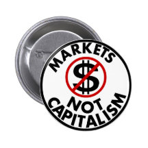 Botón del capitalismo de los mercados no pins