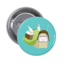 Botón del caracol del correo aéreo pin