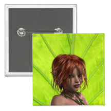 Botón del chica de Elven Pins