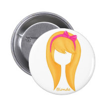 Botón del "chica rubio" pins