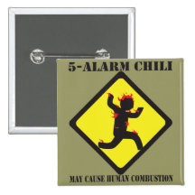 Botón del chile de 5 alarmas pin