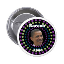 BOTÓN DEL CÍRCULO DEL ARTE POP DE BARACK OBAMA PIN
