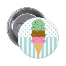 Botón del cono de helado pins