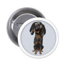 Botón del Coonhound (negro y moreno) Pin