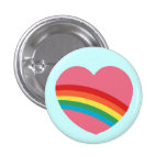 botón del corazón del arco iris 80s