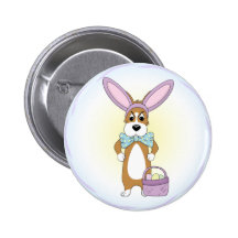 Botón del Corgi de Pascua