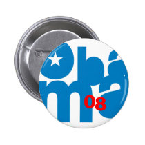 Botón del cuadrado 08 de Obama botones