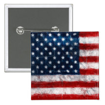 Botón del cuadrado del retrato de la bandera ameri pin