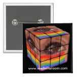 Botón del cubo del arco iris del sitio de Medwin Pin