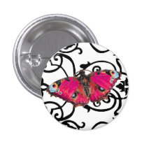 Botón del ~ de Mariposa Pin