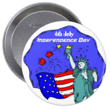 Botón del Día de la Independencia Pins