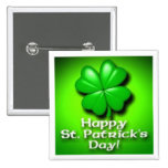 Botón del día de St Patrick feliz Pins
