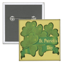 Botón del día de St Patrick Pins