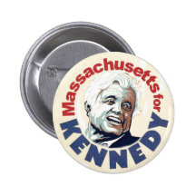 Botón del dibujo animado de Ted Kennedy Pin