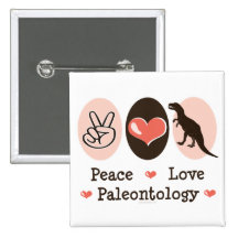 Botón del dinosaurio de la paleontología del amor  pins