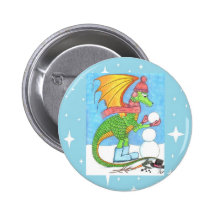 Botón del dragón de la nieve pins