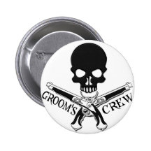 Botón del equipo del novio del pirata pin