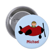 Botón del favor del aeroplano de los niños pins