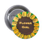 Botón del girasol del florista pin