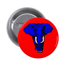 Botón del GOP del ELEFANTE Pin