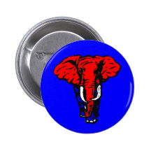 Botón del GOP del ELEFANTE Pins