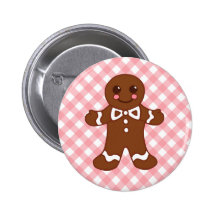 Botón del hombre de pan de jengibre pins