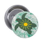 Botón del honu de Sun (tortuga de mar) Pins