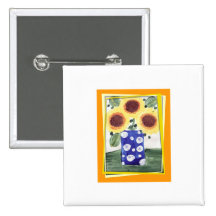 Botón del instinto de los girasoles pin