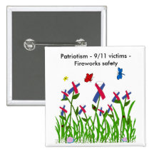 Botón del jardín de la cinta del patriota pin