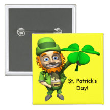 Botón del Leprechaun Pin