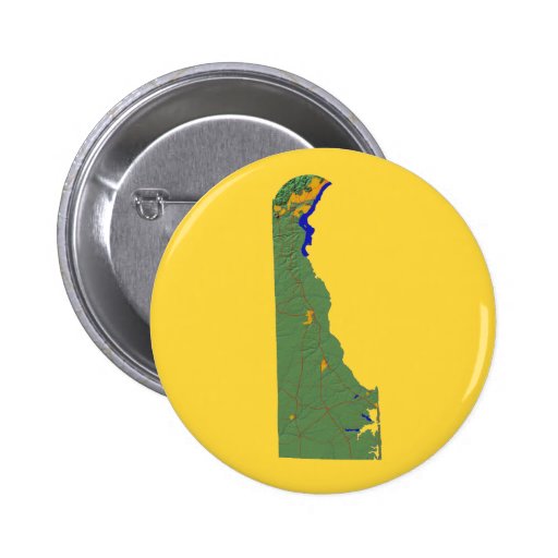 Botón del mapa de Delaware Pins