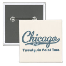 Botón del maratón del azul de Chicago 26,2 Pins