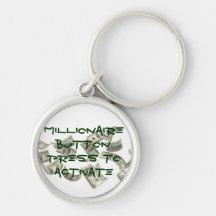 Botón del millonario llaveros personalizados