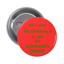 Botón del navidad de la curación de Alzheimer Pin
