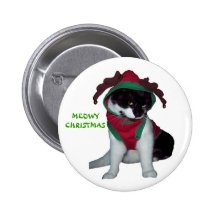 BOTÓN DEL NAVIDAD DEL CAT DEL GATITO PIN