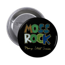 Botón del negro de la roca del musgo pin
