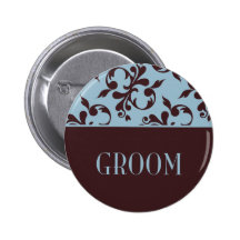 Botón del novio del trullo y del chocolate pin