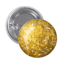 Botón del oro de la bola de discoteca
